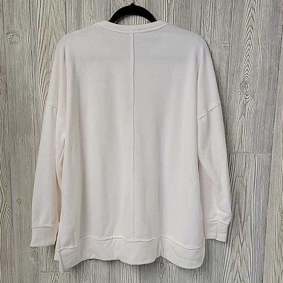 Lulus White Crewneck Pullover Sweatshirt Womens Size Small NWT - Picture 7 of 11